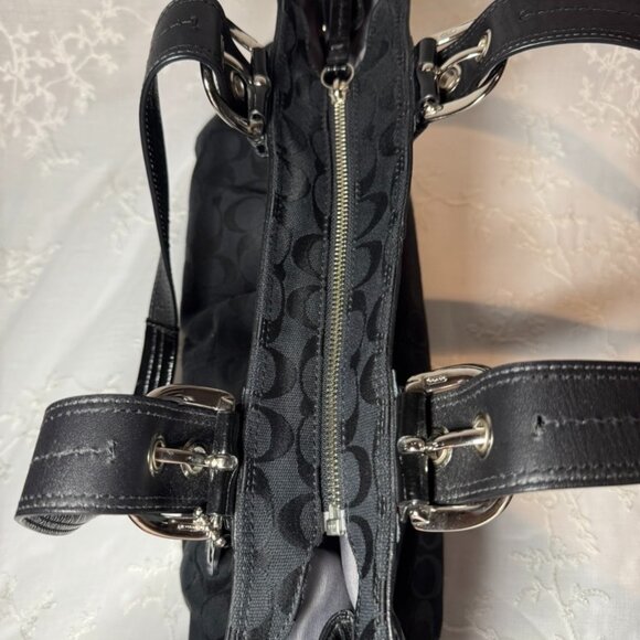 Coach Black Soho Pleated Shoulder Bag - Picture 5 of 8